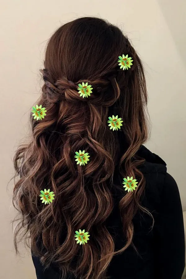 Rama_Green_Trendy_Stone_Added_Flower_Shaped_Hair_Accessories_(14_X_8_X_1_Cm)