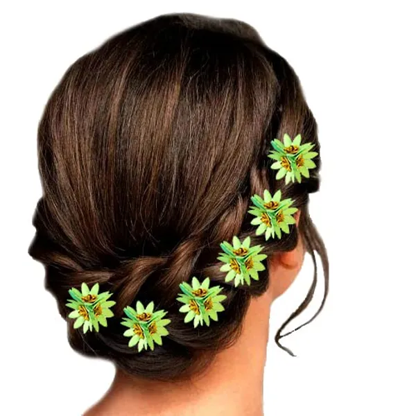 Rama_Green_Trendy_Stone_Added_Flower_Shaped_Hair_Accessories_(14_X_8_X_1_Cm)