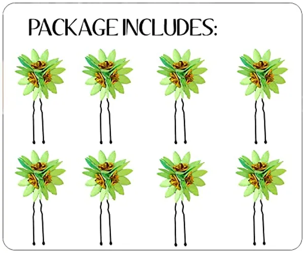Rama_Green_Trendy_Stone_Added_Flower_Shaped_Hair_Accessories_(14_X_8_X_1_Cm)