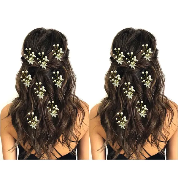 Pack_of_16-White_&_Golden_Flower_And_Pearl_Hair_Pin_For_Women