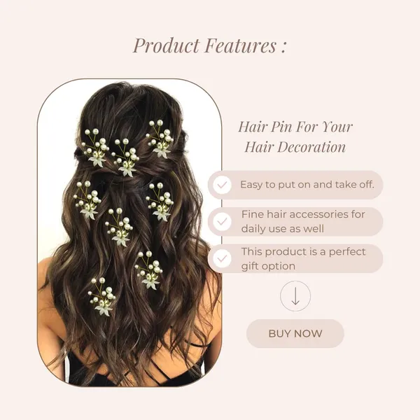 Pack_of_16-White_&_Golden_Flower_And_Pearl_Hair_Pin_For_Women