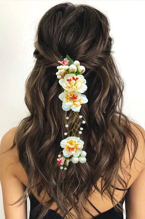 Peach_Artificial_Floral_Design_Pearl_Hair_Vein_Accessories_For_Women_&_Girls_(14_X_8_X_1_Cm)