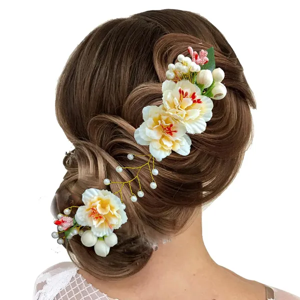 Peach_Artificial_Floral_Design_Pearl_Hair_Vein_Accessories_For_Women_&_Girls_(14_X_8_X_1_Cm)