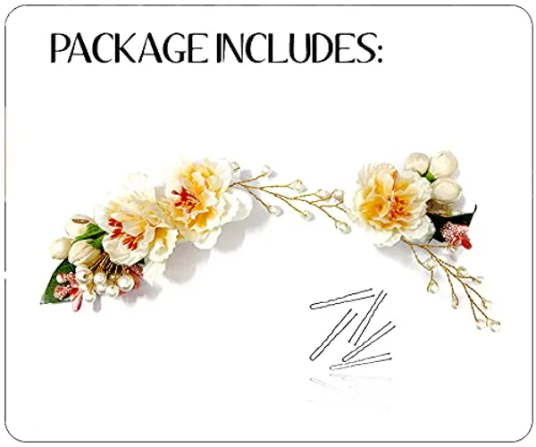Peach_Artificial_Floral_Design_Pearl_Hair_Vein_Accessories_For_Women_&_Girls_(14_X_8_X_1_Cm)