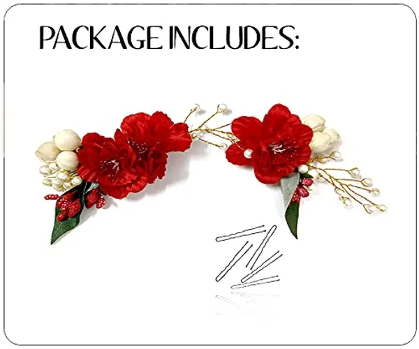 Red_Artificial_Floral_Design_Pearl_Hairpin_Accessories_For_Women_&_Girls_(14_X_8_X_1_Cm)