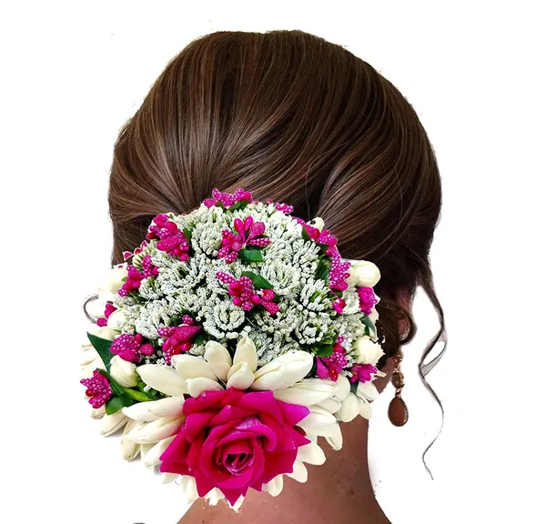 Dark_Pink_Artificial_Rose_Flower_Design_Hairpin_Bridal_Hair_Accessories_(14_X_8_X_1_Cm)