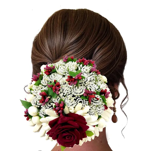 Maroon_Artificial_Rose_Flower_Design_Hairpin_Bridal_Hair_Accessories_(14_X_8_X_1_Cm)