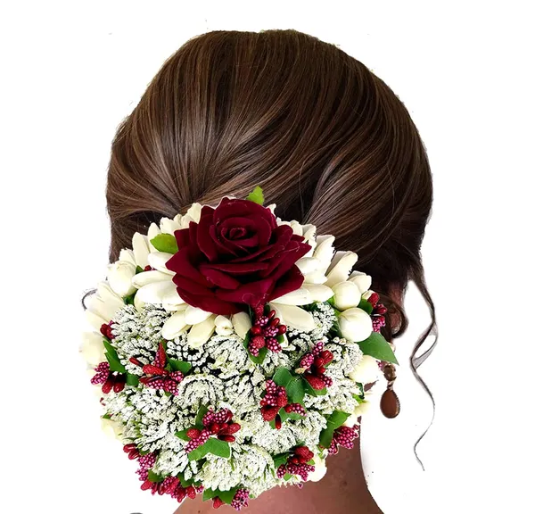 Maroon_Artificial_Rose_Flower_Design_Hairpin_Bridal_Hair_Accessories_(14_X_8_X_1_Cm)