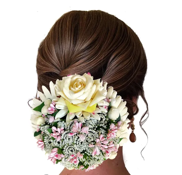 Peach_Artificial_Rose_Flower_Design_Hairpin_Bridal_Hair_Accessories_(14_X_8_X_1_Cm)