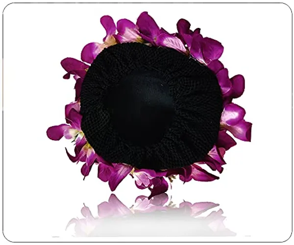 Purple_Artificial_Glossy_Lily_Flower_Design_Rounded_Gajra_Hair_Accessories_For_Women_&_Girls_(14_X_8_X_1_Cm)