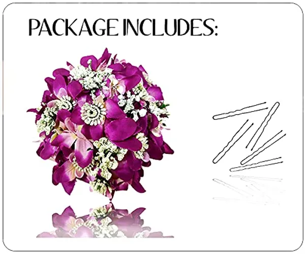 Purple_Artificial_Glossy_Lily_Flower_Design_Rounded_Gajra_Hair_Accessories_For_Women_&_Girls_(14_X_8_X_1_Cm)