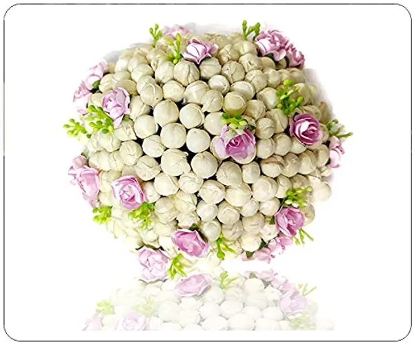 Baby_Pink_Artificial_Mogra_With_Rose_Flower_Design_Rounded_Hairpin_For_Women_&_Girls_(14_X_8_X_1_Cm)