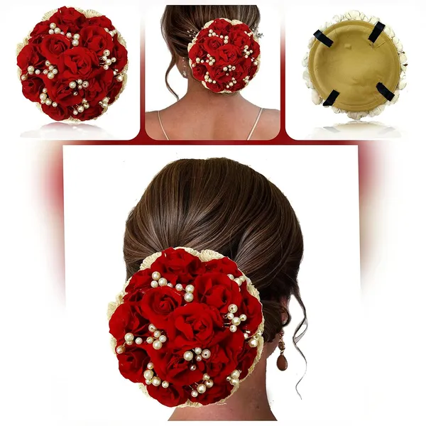 Red_Artificial_Glossy_Attractive_Red_Roses_With_Pearl_Hair_Pin_Wedding_Bridal_Accessories_For_Women_&_Girls_(14_X_8_X_1_Cm)