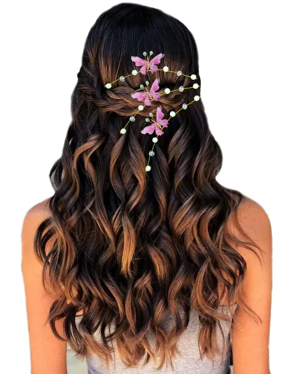 Baby_Pink_Artificial_Butterfly_Design_Bridal_Hair_Accessories_For_Women_&_Girls_(14_X_8_X_1_Cm)