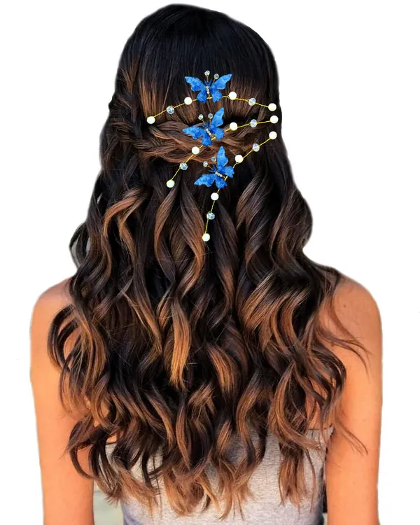 Blue_Artificial_Butterfly_Design_Bridal_Hair_Accessories_For_Women_&_Girls_(14_X_8_X_1_Cm)