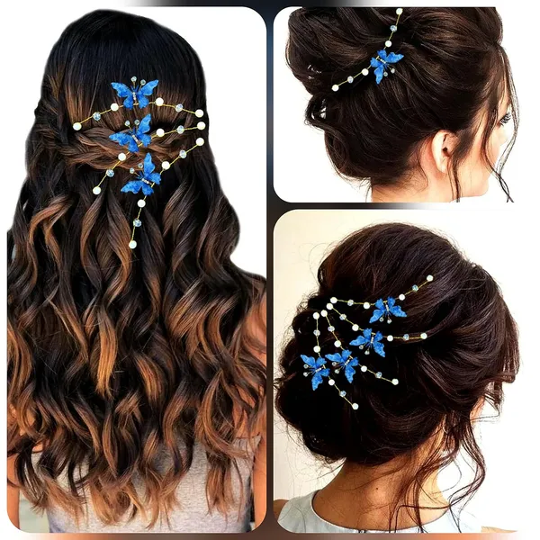 Blue_Artificial_Butterfly_Design_Bridal_Hair_Accessories_For_Women_&_Girls_(14_X_8_X_1_Cm)