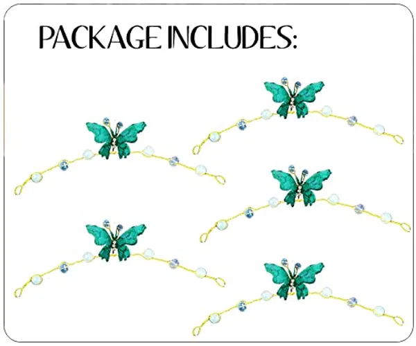Dark_Green_Artificial_Butterfly_Design_Bridal_Hair_Accessories_For_Women_&_Girls_(14_X_8_X_1_Cm)