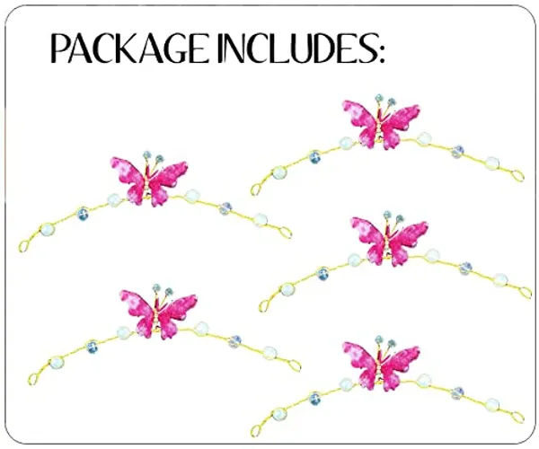Dark_Pink_Artificial_Butterfly_Design_Bridal_Hair_Accessories_For_Women_&_Girls_(14_X_8_X_1_Cm)