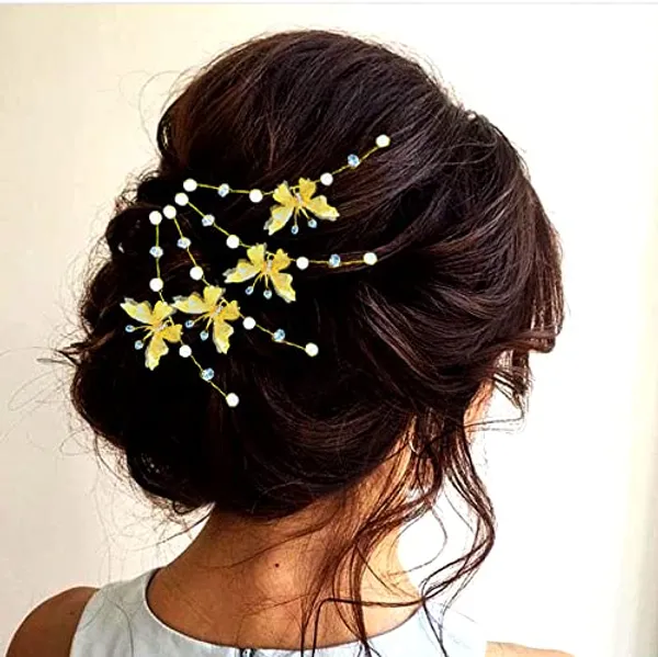Golden_Artificial_Butterfly_Design_Bridal_Hair_Accessories_For_Women_&_Girls_(14_X_8_X_1_Cm)