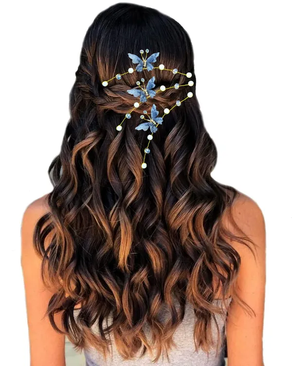 Grey_Artificial_Butterfly_Design_Bridal_Hair_Accessories_For_Women_&_Girls_(14_X_8_X_1_Cm)