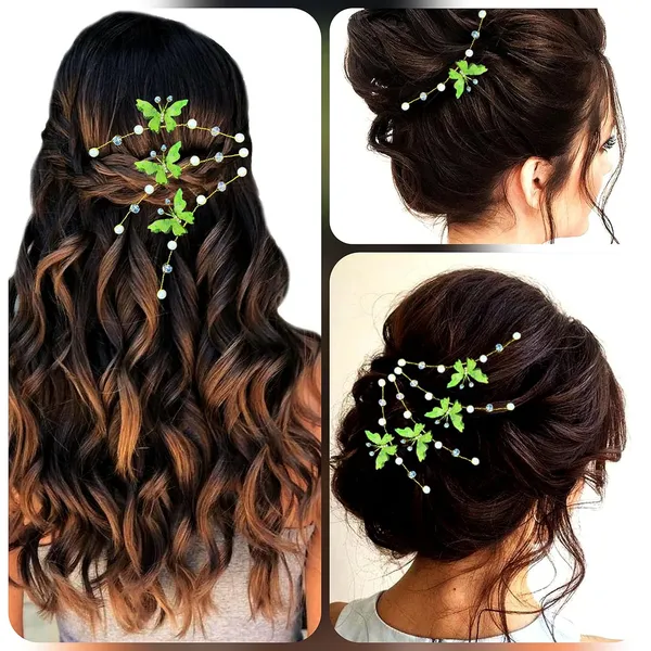 Pack_of_5_Light_Green_Artificial_Butterfly_Pearl_And_Beads_Hair_Tiara_Pin