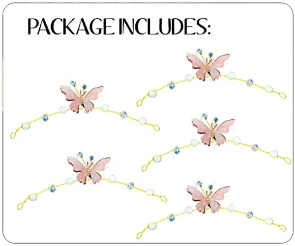 Peach_Artificial_Butterfly_Design_Bridal_Hair_Accessories_For_Women_&_Girls_(14_X_8_X_1_Cm)