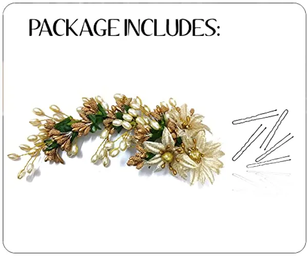 Golden_Flower_And_Pearl_Hair_Vein_Accessories_For_Girls_And_Women_(14_X_8_X_1_Cm)