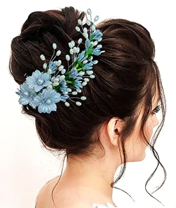 Silver_Flower_And_Pearl_Hair_Vein_Accessories_For_Girls_And_Women_(14_X_8_X_1_Cm)