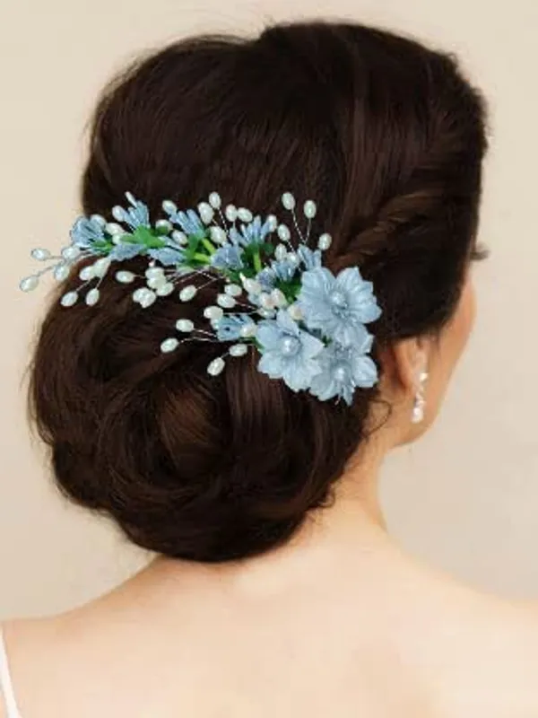 Silver_Flower_And_Pearl_Hair_Vein_Accessories_For_Girls_And_Women_(14_X_8_X_1_Cm)