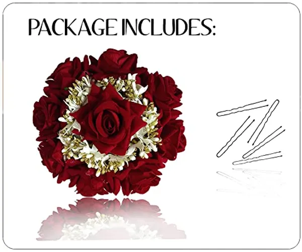 Red_Attractive_Artificial_Rounded_Rose_Flower_With_Lily_Wedding_Hair_Accessories_For_Women_&_Girls_(14_X_8_X_4_Cm)