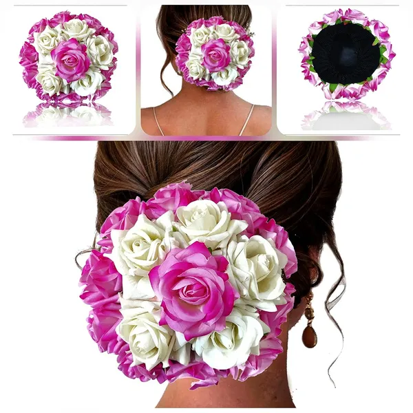 Baby_Pink_Attractive_Artificial_Rounded_Rose_Flower_Wedding_Hair_Accessories_For_Women_&_Girls_(14_X_8_X_4_Cm)
