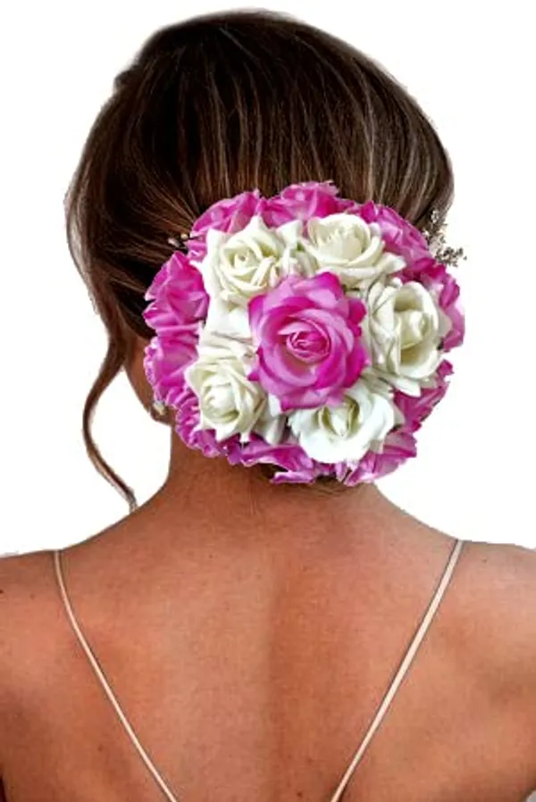 Baby_Pink_Attractive_Artificial_Rounded_Rose_Flower_Wedding_Hair_Accessories_For_Women_&_Girls_(14_X_8_X_4_Cm)