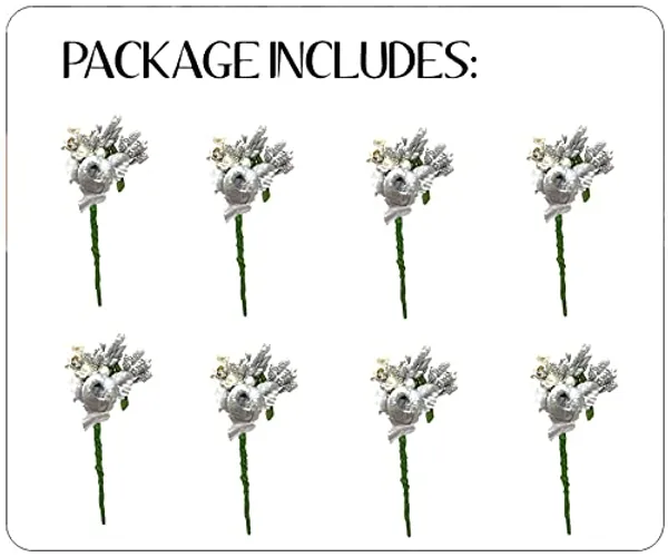 Pack_of_8_Silver_Floral_Shaped_Leaf_Design_Hair_Pin_Accessories_For_Women_Pins