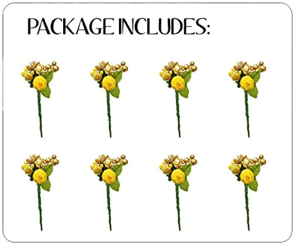 Yellow_Floral_Shaped_Leaf_Design_Hair_Pin_Accessories_For_Women_&_Girls_(14_X_8_X_1_Cm)