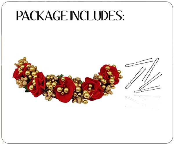 Red_Floral_Shaped_Stone_&_Pearl_Design_Hair_Pin_Accessories_For_Women_&_Girls_(14_X_8_X_1_Cm)