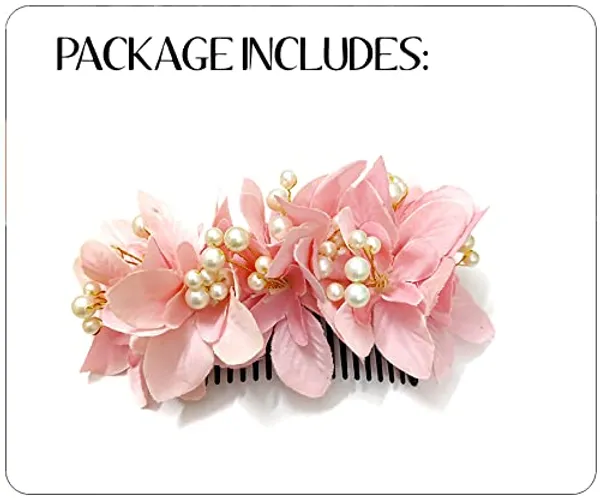 Baby_Pink_Floral_Shaped_With_Pearl_&_Stone_Hairpin_Accessories_For_Women_&_Girls_(14_X_8_X_1_Cm)