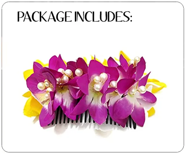 Purple_Floral_Shaped_With_Pearl_&_Stone_Hairpin_Accessories_For_Women_&_Girls_(14_X_8_X_1_Cm)