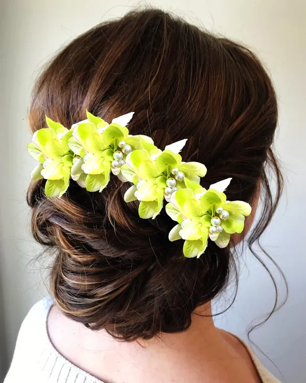 Pack_of_5_Green_Flower_With_Pearl_Hair_Pin_Accessorie_For_Women