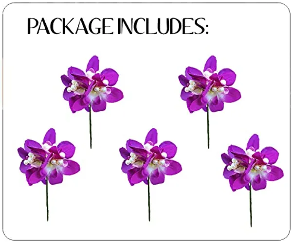 Purple_Floral_Shaped_With_Pearl_Design_Hairpin_Accessories_For_Women_&_Girls_(14_X_8_X_1_Cm)