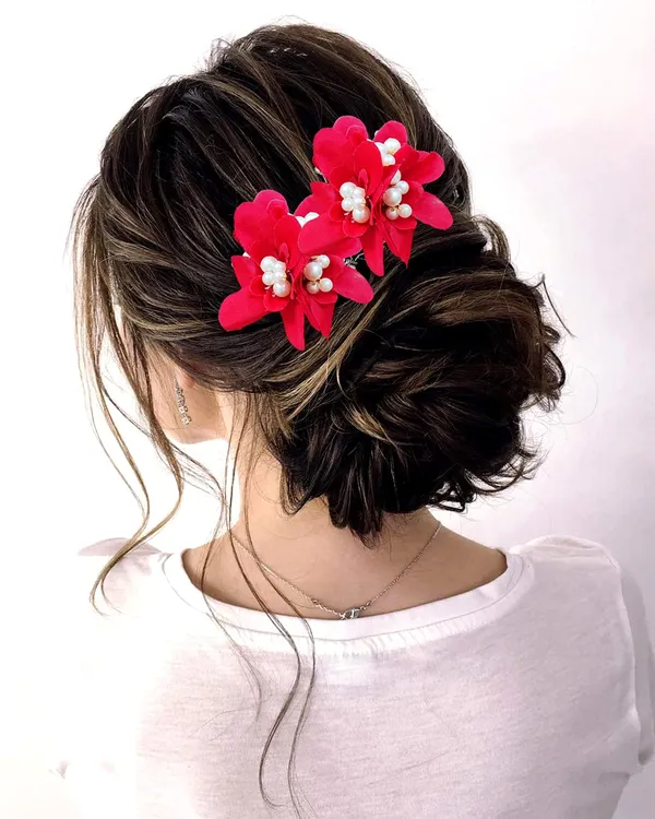Pack_of_5_Red_Flower_With_Pearl_Hair_Pin_Accessorie_For_Women