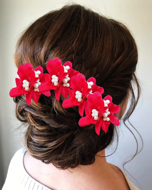 Pack_of_5_Red_Flower_With_Pearl_Hair_Pin_Accessorie_For_Women