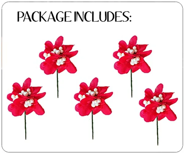 Pack_of_5_Red_Flower_With_Pearl_Hair_Pin_Accessorie_For_Women