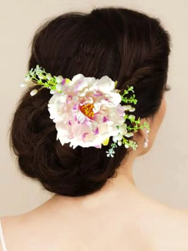 Baby_Pink_Floral_Shaped_With_Pearl_Design_Hairpin_Accessories_For_Women_&_Girls_(14_X_8_X_1_Cm)