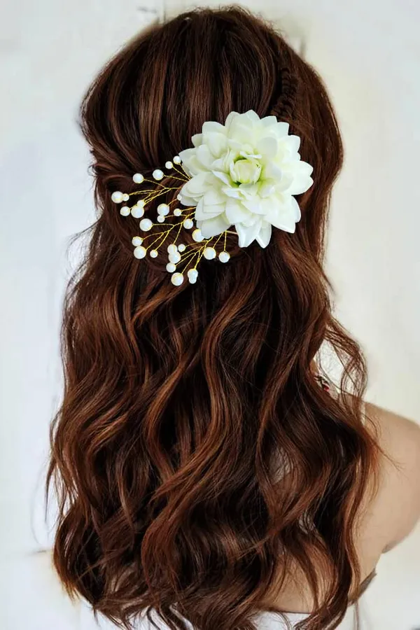 Cream_Dahlia_Flower_With_White_Pearl_Hair_Clutcher_Accessories_For_Women_&_Girls_(13_X_8_X_1_Cm)