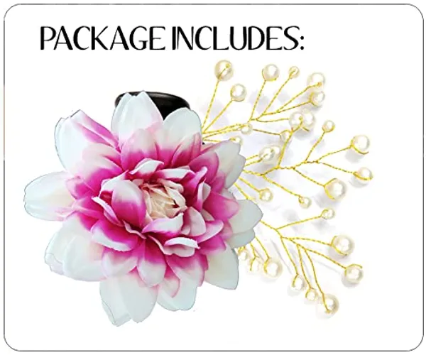 Dark_Pink_Dahlia_Flower_With_White_Pearl_Hair_Clutcher_Accessories_For_Women_&_Girls_(13_X_8_X_1_Cm)