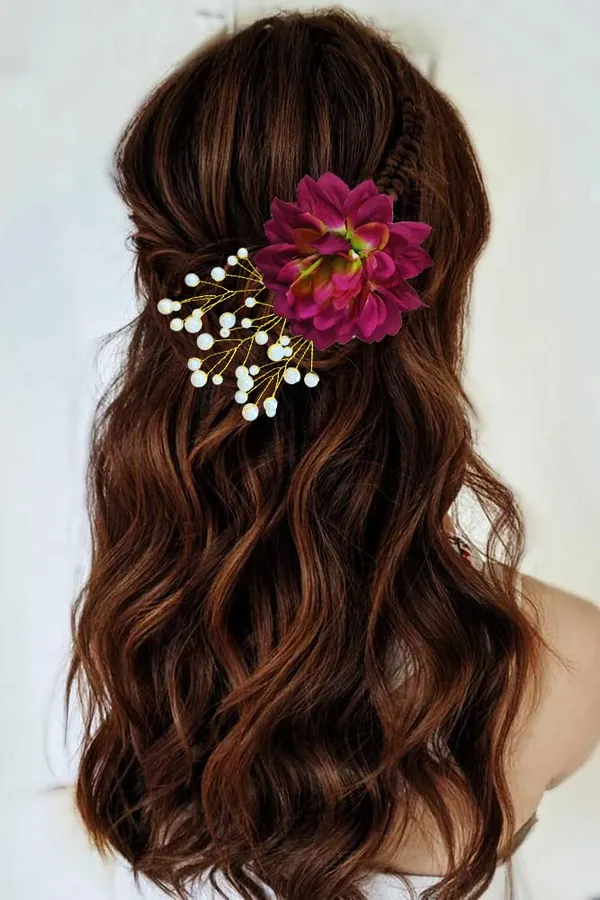 Maroon_Dahlia_Flower_With_White_Pearl_Hair_Clutcher_Accessories_For_Women_&_Girls_(13_X_8_X_1_Cm)