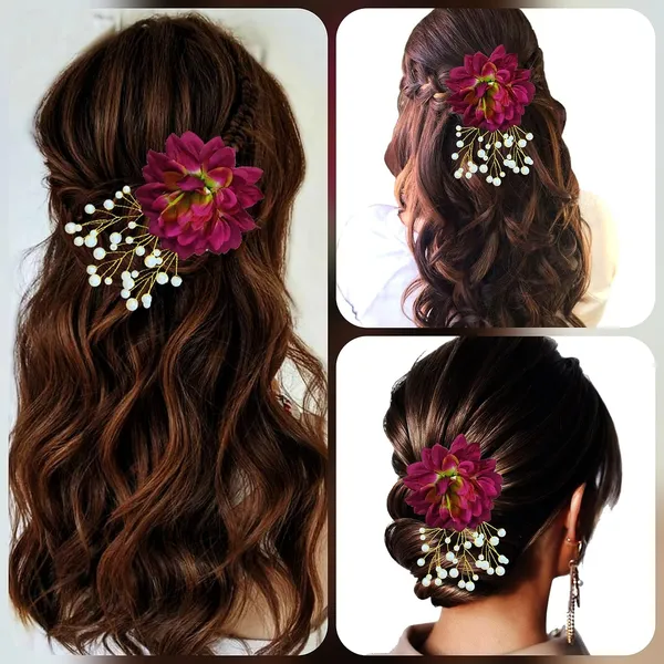 Maroon_Dahlia_Flower_With_White_Pearl_Hair_Clutcher_Accessories_For_Women_&_Girls_(13_X_8_X_1_Cm)