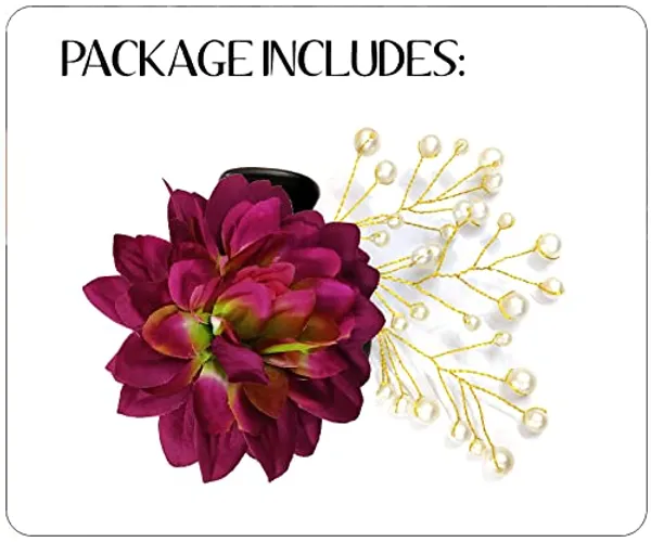 Maroon_Dahlia_Flower_With_White_Pearl_Hair_Clutcher_Accessories_For_Women_&_Girls_(13_X_8_X_1_Cm)