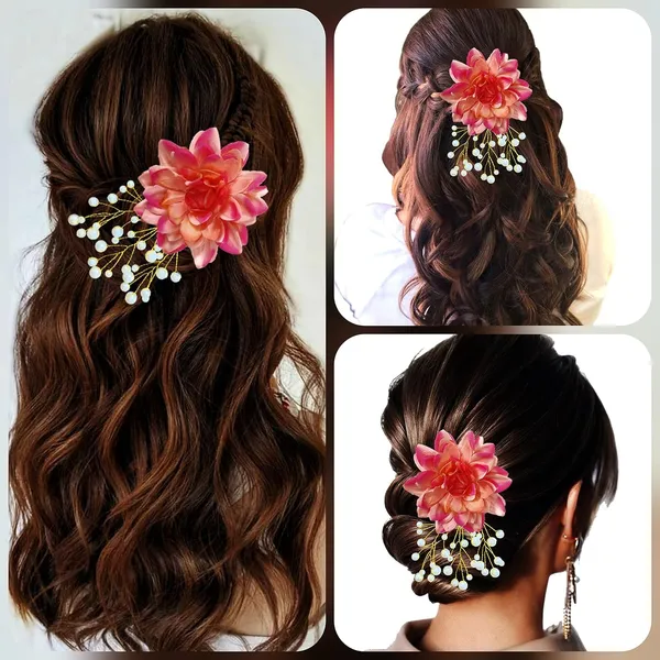 Peach_Pink_Dahlia_Flower_With_White_Pearl_Hair_Clutcher_Accessories_For_Women_&_Girls_(13_X_8_X_1_Cm)