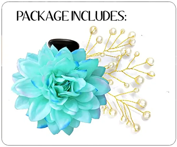 Rama_Green_Dahlia_Flower_With_White_Pearl_Hair_Clutcher_Accessories_For_Women_&_Girls_(13_X_8_X_1_Cm)